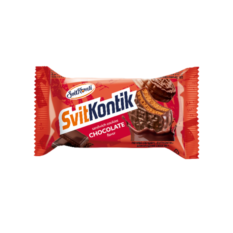 K933 SVIT KONTI CHOCOLATE FLAVOR SANDWICH COOKIES (36X90G)