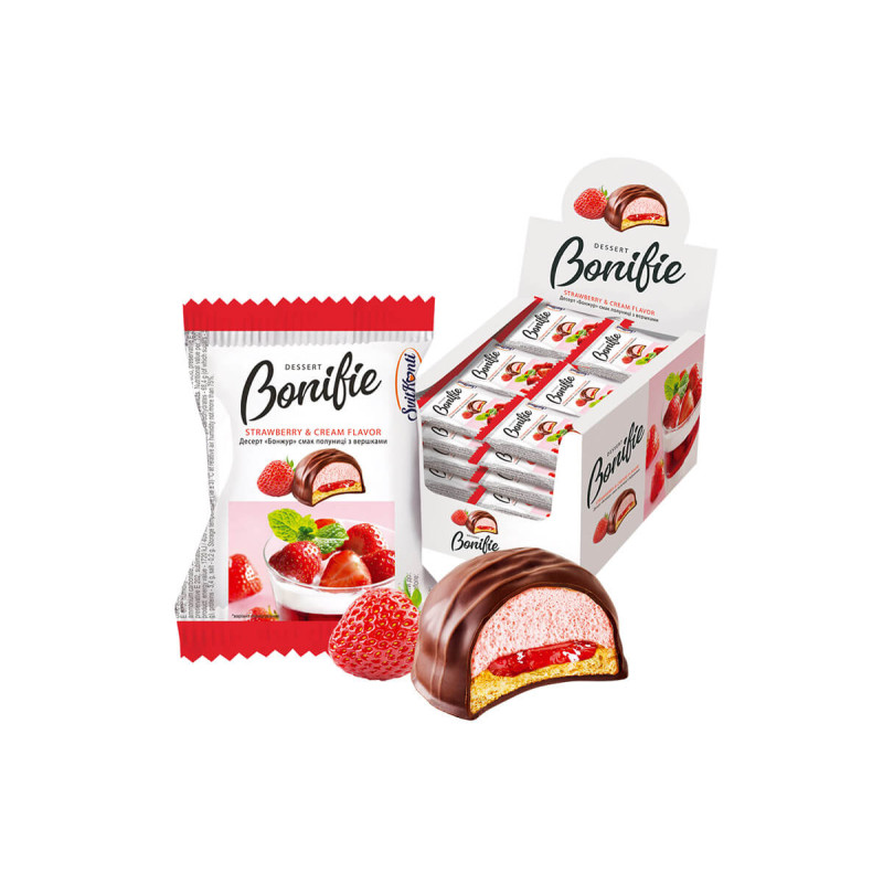 K922 SVIT KONTI  BONIFIE WITH STRAWBERRY & CREAM FLAVOR (24X29G)