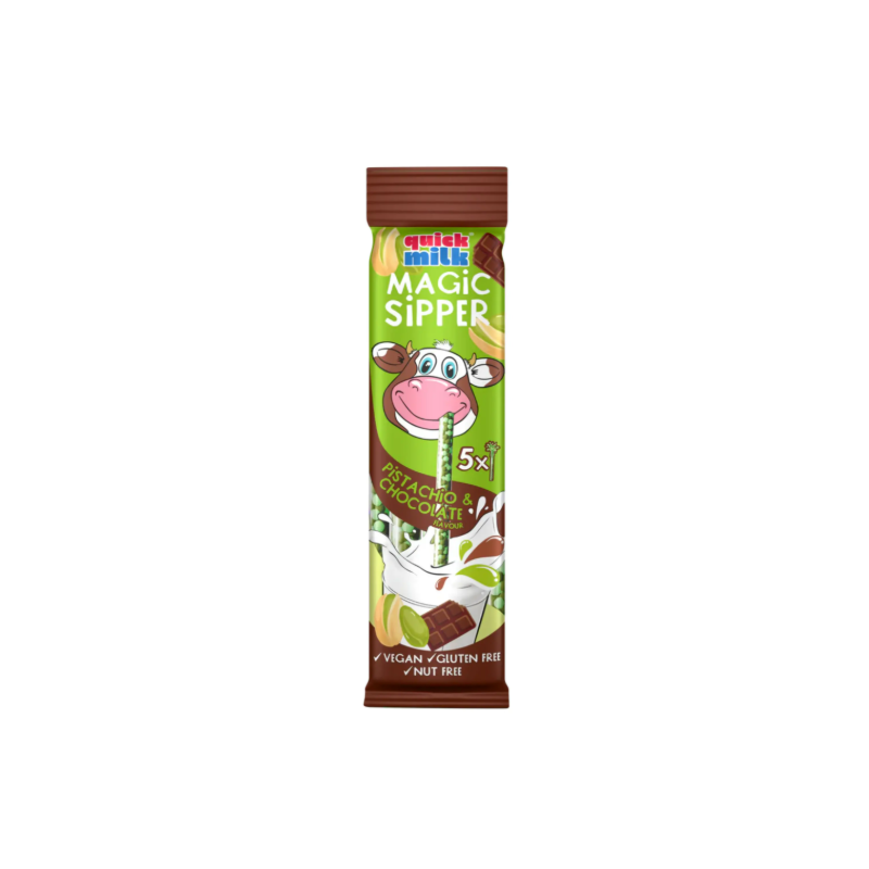 M114 QUICK MILK WITH CHOCOLATE AND PISTACHIO FLAVORMILK STRAWS 30GX20