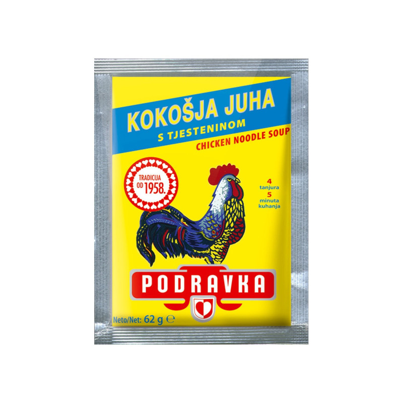 B340 PODRAVKA CHICKEN NOODLES SOUP (35X62G)