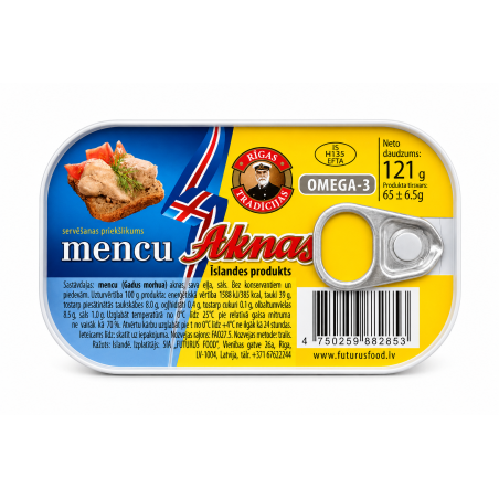 B344 RIGAS TRADICIJAS COD LIVER IN OWN JUICE ( 12X121G)