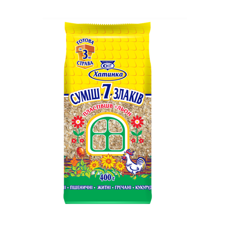 K941 HATINKA MIX FLAKES 7 CEREALS+FLEXSEEDS (20X400G)