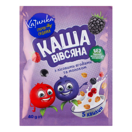 K944 HATINKA INSTATNT OATMEAL "FORREST BERRIES" (96X40G)