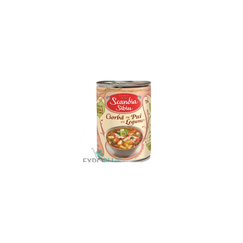 Q056 SCANDIA SIBIU CIORBA DE PUI LEGUME 6X400G