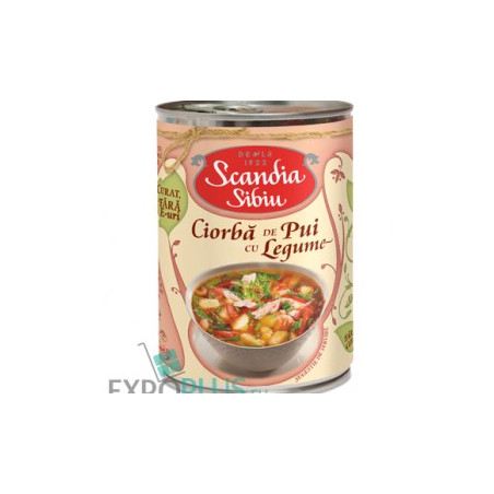 Q056 SCANDIA SIBIU CIORBA DE PUI LEGUME 6X400G