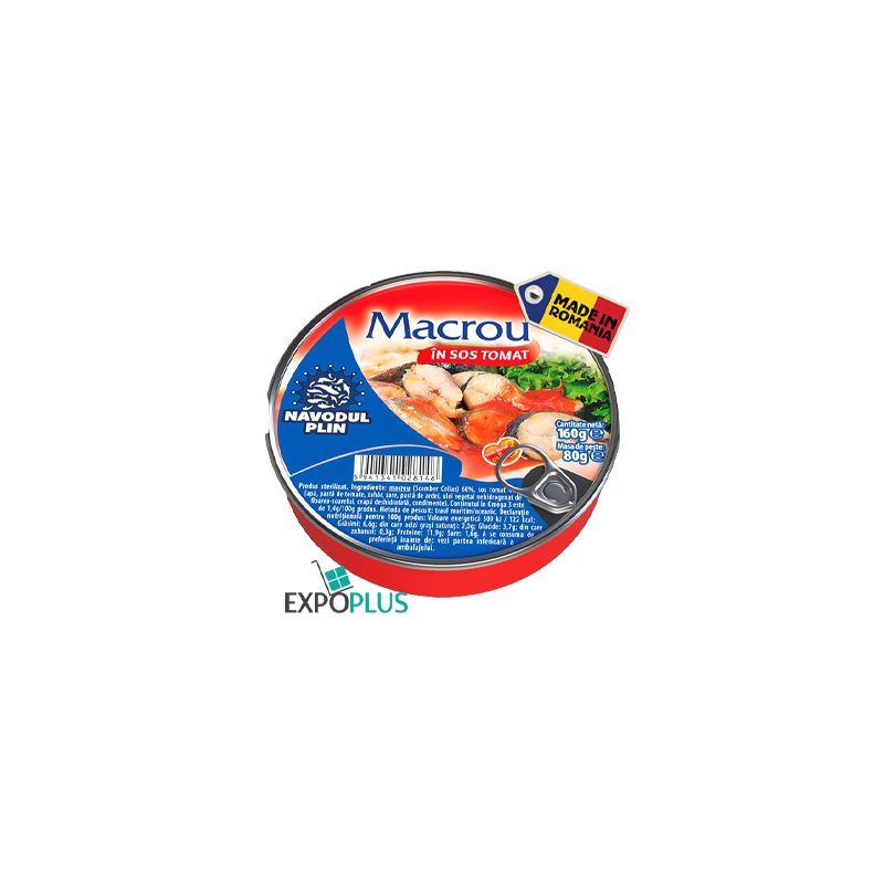 Q092 NAVODUL PLIN MACROU IN SOS TOMAT (16X160G)