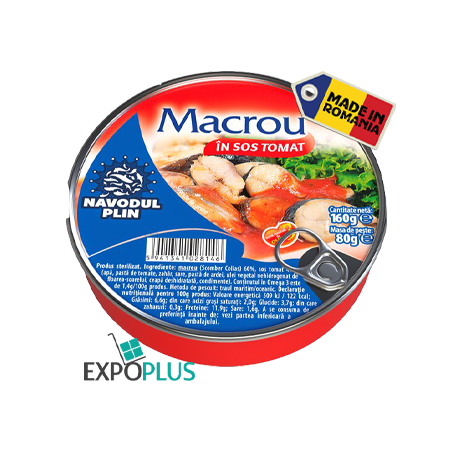 Q092 NAVODUL PLIN MACROU IN SOS TOMAT (16X160G)