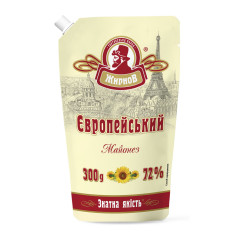 K824 ZHYRNOV EUROPEAN MAYONNAISE 72% DOYPACK (20X300G)