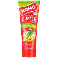 P125 KOMO PROCCESED CHEESE WITH SHALLOT (12X150G)