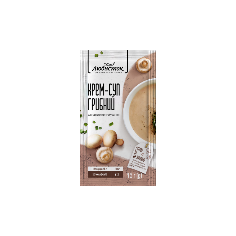 K197 LUBYSTOK INSTANT MUSHROOM CREAM SOUP (25X15G)