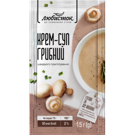 K197 LUBYSTOK INSTANT MUSHROOM CREAM SOUP (25X15G)