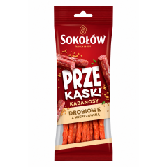 A114 SOKOLOW KABANOSY DROBIOWE Z WIEPRZOWINA ( 20X80G)