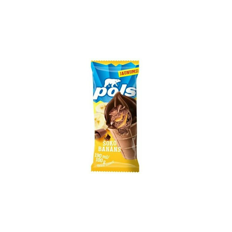 C833 POLS WAFFLE CUP CHOCOLATE WITH BANANA (24X190ML)