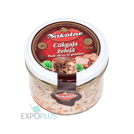 I112 NAKOTNE CUKGALA ZELEJA PORK SLICES IN GELATIN (6X180G)