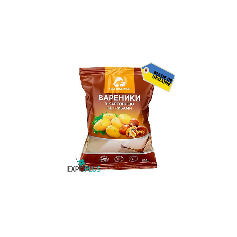 C879 THREE BEARS VARENYKY WITH POTATOES-MUSHROOMS(5X800G)