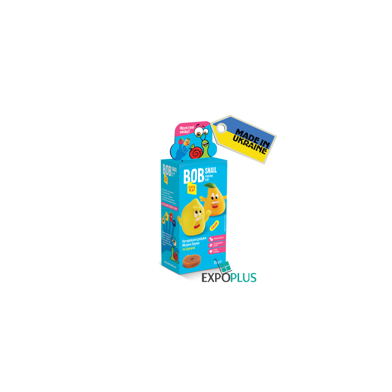 K095 BOB SNAIL TOY SET FRUIT ROLLS APPLE/PEAR (16X20G)