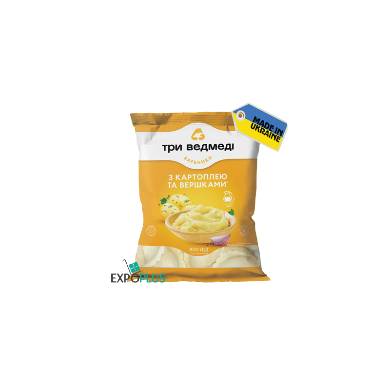 C882 THREE BEARS VARENYKY POTATOES AND CREAM (5X800G)