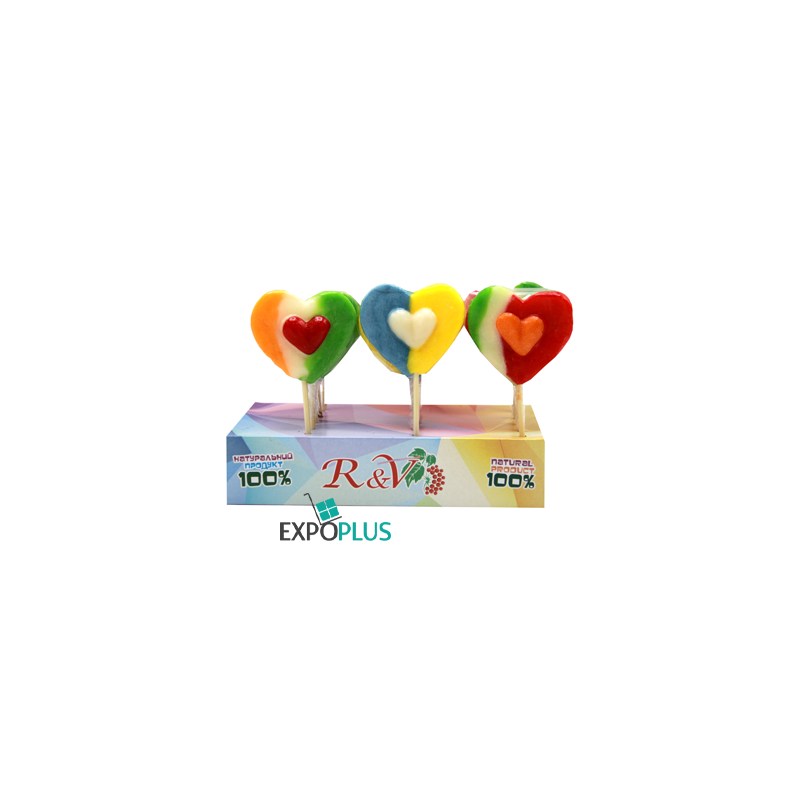 K175 R&V CARAMEL LOLLIPOP HEART (15X40G)
