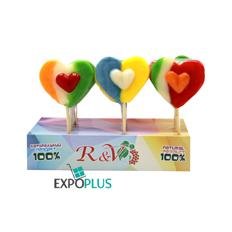 K175 R&V CARAMEL LOLLIPOP HEART (15X40G)