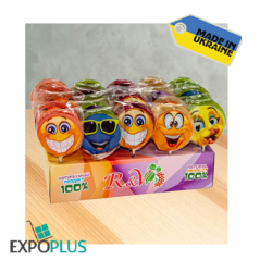 K188 R&V CARAMEL LOLLIPOP COLORED SMILES (30X30G)