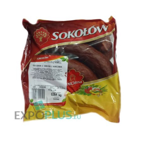 A022 SOKOLOW KIELBASA Z INDYKA I KURCZAKA (BOX APP. 10 KG)