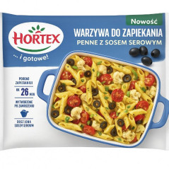 C491 HORTEX WARZYWA DO ZAPIEKANIA PENNE Z SOS SEROWY 14X450G