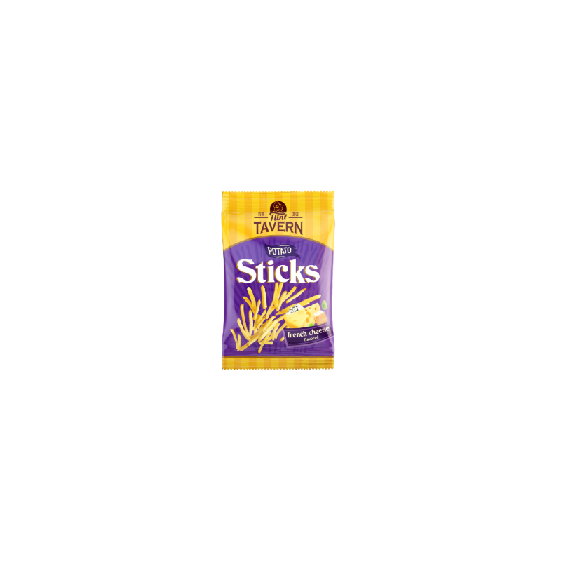 K971 FLINT TAVERN SALTED POTATO STICKS WITH TASTE OF FRENCH CHEESE (40X65G)