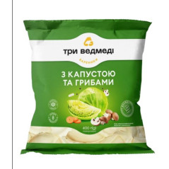 C893 THREE BEARS VARENYKY CABBAGE AND MUSHROOMS (10X400G)