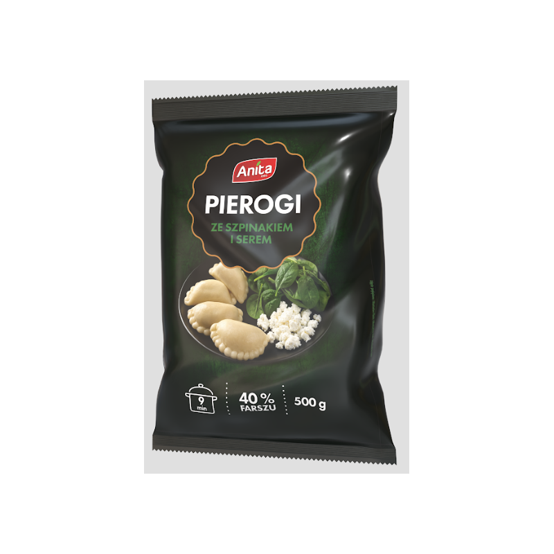 C325 ANITA PIEROGI ZE SPINAK I SEREM 12X500G C325 ANITA PIEROGI ZE SPINAK I SEREM 12X500G