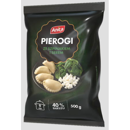 C325 ANITA PIEROGI ZE SPINAK I SEREM 12X500G