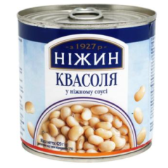 K975 NIZHYN WHITE BEANS IN DELICATE SAUCE (12X420G)