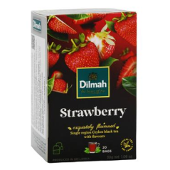 B402 DILMAH BLACK TEA WITH STRAWBERRY FLOVOUR 12X(20X1.5G)