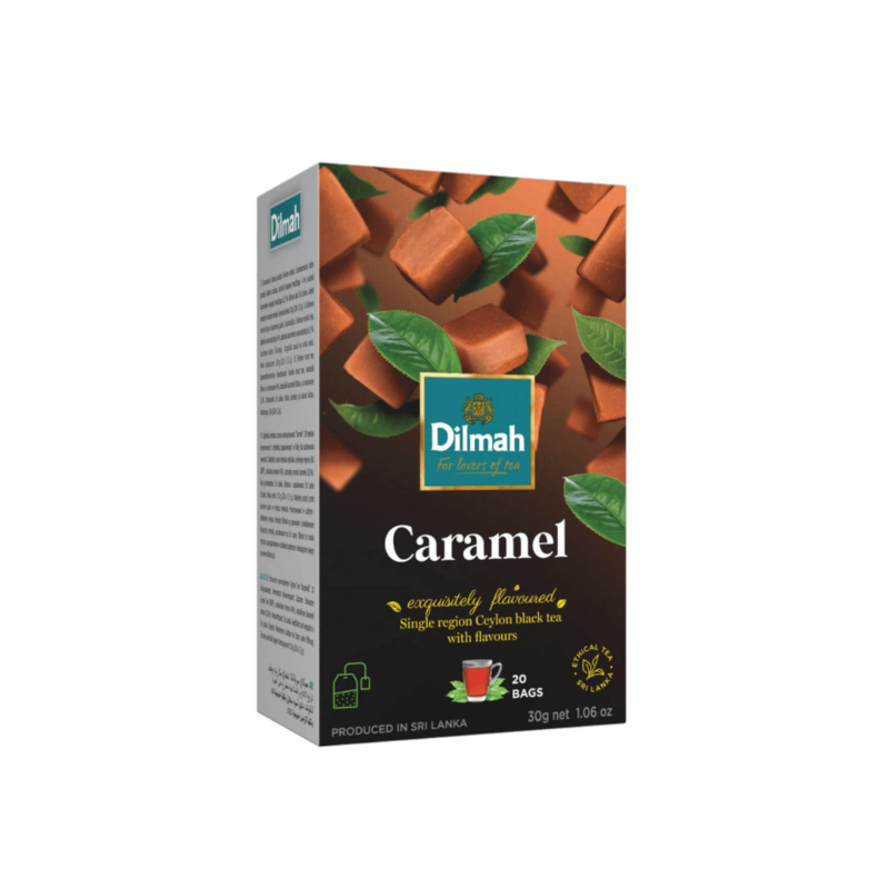 B403 DILMAH BLACK TEA WITH CARAMEL FLAVOUR 12X(20X1.5G)
