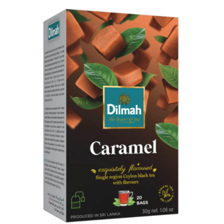 B403 DILMAH BLACK TEA WITH CARAMEL FLAVOUR 12X(20X1.5G)