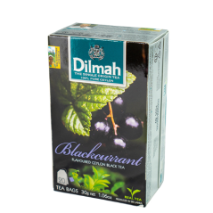B405 DILMAH BLACK TEA WITH BLACKCURRANT FLAVOUR 12X(20X1.5G)