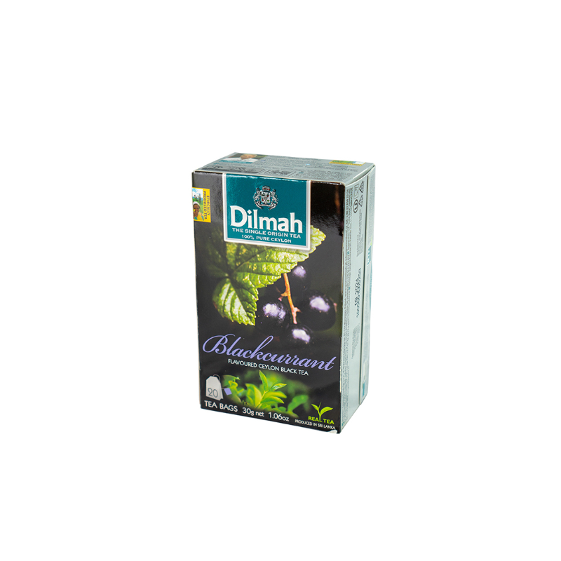 B405 DILMAH BLACK TEA WITH BLACKCURRANT FLAVOUR 12X(20X1.5G)