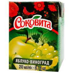 X177 SOKOVITA APPLE GRAPE JUICE DRINK (27X200ML)