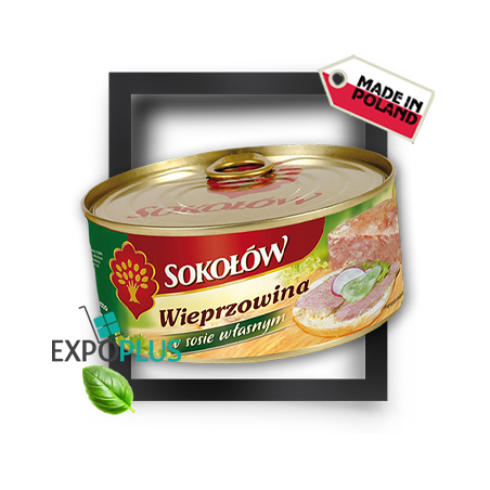 I028 SOKOLOW WIEPRZOWINA W SOSIE WLASNYM (6X300G)