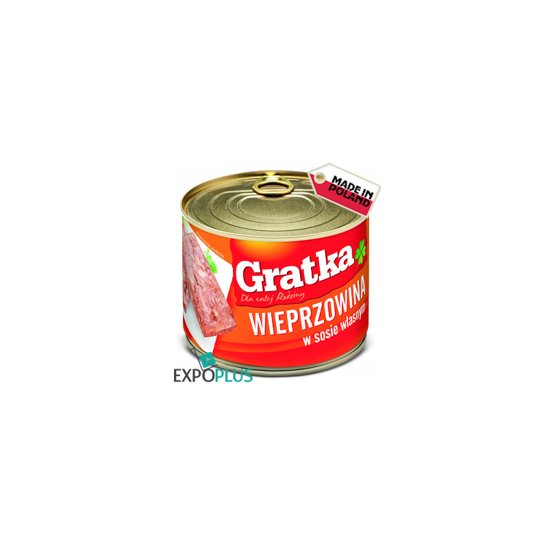 I036 GRATKA WIEPRZOWINA W SOS WLASN(6X525G)PORK IN OWN JUICE
