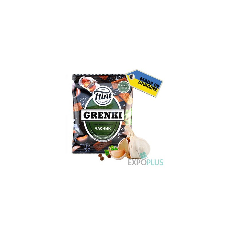 K002 FLINT RYE RUSKS WITH GARLIC (28X70G) K002 FLINT RYE RUSKS WITH GARLIC (28X70G)