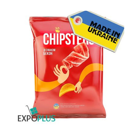 K059 CHIPSTERS CHIPS WITH BACON (16X120G)