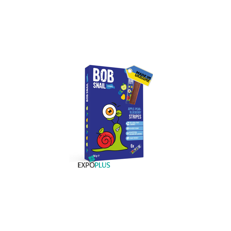 K075 BOB SNAIL APPLE PEAR BLUEBERRY STRIPE (7X84G)