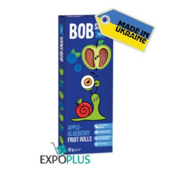 K080 BOB SNAIL FRUIT ROLLS APPLE-BLUEBERRY (24X30G)