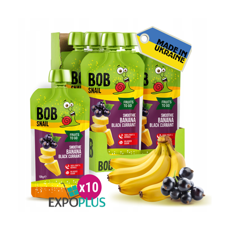 K088 BOB SNAIL SMOOTHIE BANANA/BLACKC(10X120G)