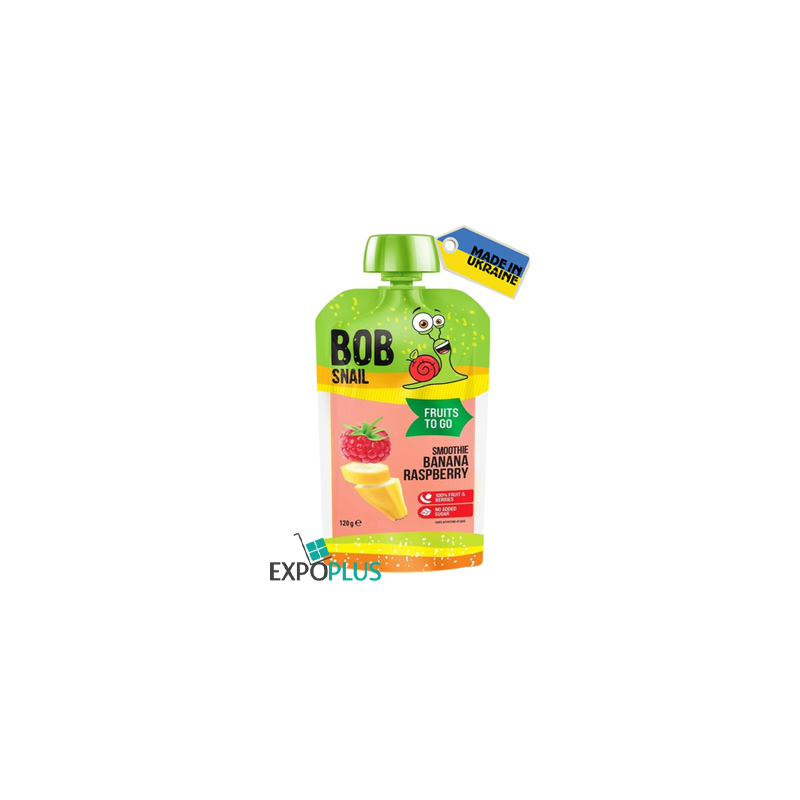 K089 BOB SNAIL SMOOTHIE BANANA/RASPB(10X120G)