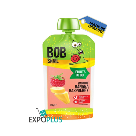 K089 BOB SNAIL SMOOTHIE BANANA/RASPB(10X120G)