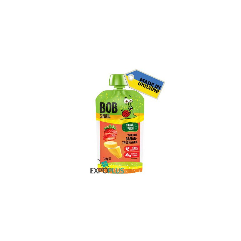 K093 BOB SNAIL SMOOTHIE BANANA-STRAWB(10X120G)