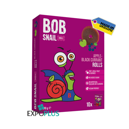 K096 BOB SNAIL APPLE/BLACKCURRANT ROLL (5X100G)
