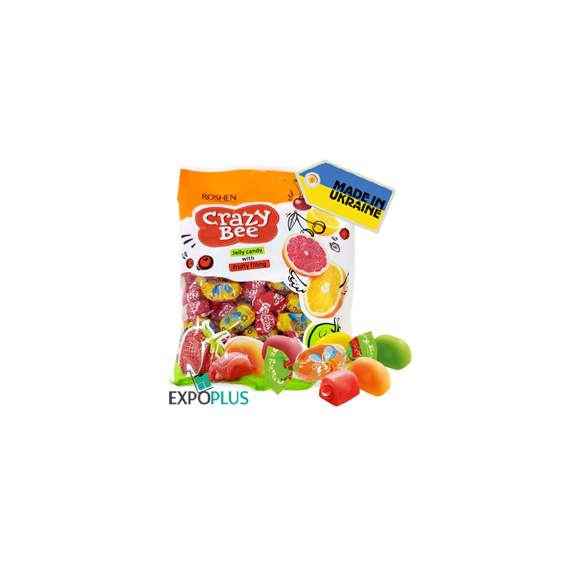K211 ROSHEN "CRAZY BEE FRUTTY" GELLY CANDIES(12X200G)