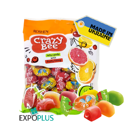 K211 ROSHEN "CRAZY BEE FRUTTY" GELLY CANDIES(12X200G)